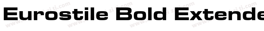 Eurostile Bold Extended字体转换